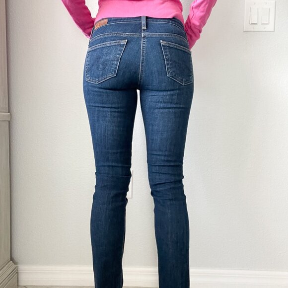 AG Adriano Goldschmied "The Stilt" Cigarette Dark Denim Skinny Jeans - Picture 8 of 8